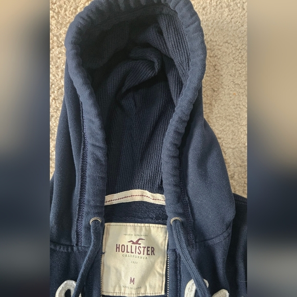 Hollister Navy Blue and Hot Pink Hoodie  Size Medium - Picture 3 of 5